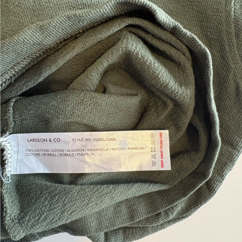 Larsson & Co Green Textured Resort Collar Polo Large - Picture 6 of 8